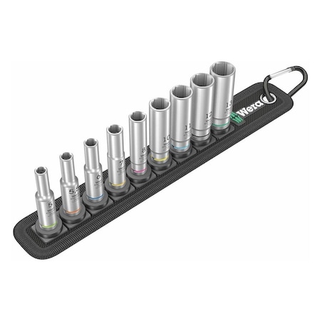 Posdatas 0.25 in. Metric Drive Deep Socket Set - 9 Piece, ZX9WHL7712 PO3950448